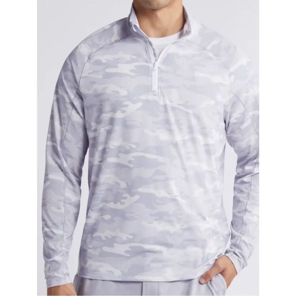 Johnnie-o Patton Camo Half Zip Pullover NWT S